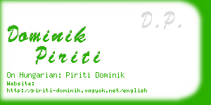 dominik piriti business card
